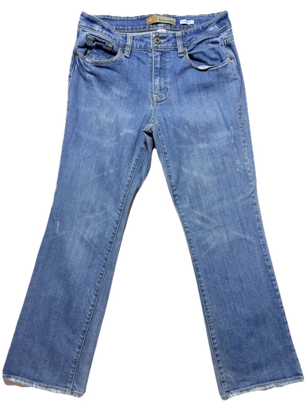 Y2K Curvy Bootcut Old Navy Jeans Womens 8 Short Low Rise Stretch Light Wash